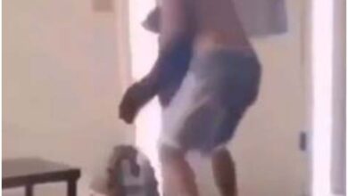 Man Nearly Hit His Head When Girlfriend Told Him Her Husband Is Home (Video)