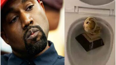 Preacher Kanye West Pee on his Grammy award inside the toilet bowl (Watch)
