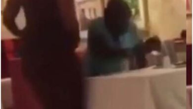 Woman Beat N Slaps Boyfriend In A Restaurant Because He Refused To Give Her The Car Key (Video)