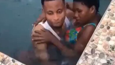 Boy Chopped Female Gyalfriend In A Swimming Pool - Video Here