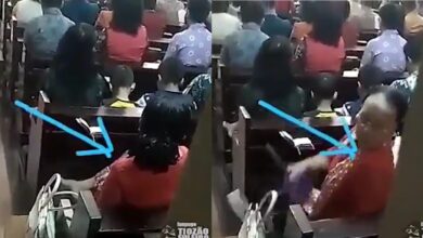 Cute Lady Caught Stealing Offering During Church Service On Camera - Video