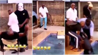 Davido Rushed To Help A Man He Pushed Into Pool During Video Shoot - Video