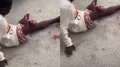 #EndSARS Protest In Delta - Police Allegedly Shoots Young Boy On His Leg (Video)