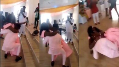 Husband Falls Down When He Tried To Carry His Over-Sized Wife - Video