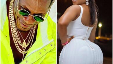 See What Shatta Wale Did To Moesha Boduong At His Birthday Party (Video)
