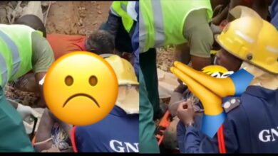 Watch How Men Rescued A Woman At Akyem Batabi From Collapsed Church Building - Video