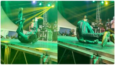 Lilwin Massively Falls Down At Fameye Concert - Watch N Don't Laugh