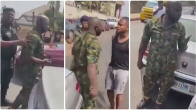 Footballer Confronts Military Man Who Slaps Him - Watch N See The Outcome