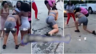 Hot Lady Piss Over Herself During A Dirty Wrestle Fight With Her Boyfriend Side Chick - Video