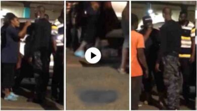 Lady Release A Heavy Slap On Police Officer Who Was Drunk N Hit Her With His Car - Video Below