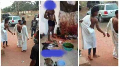 Suspected 3 Yahoo Boys Caught Attempting 2 Use A Lady 4 Rituals - Watch