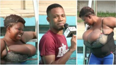 Kofi Adoma Trends Online By Lifting Hug Breast Of A Lady In A Swimming Pool - Video
