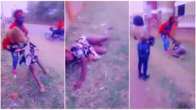 Girl Nearly Fall Into Gutter After After Drinking Bottles Of Alcohol - Video
