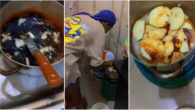 Cute Wife Material Lover Girl Burns Yam She Was Preparing For Boyfriend - Video