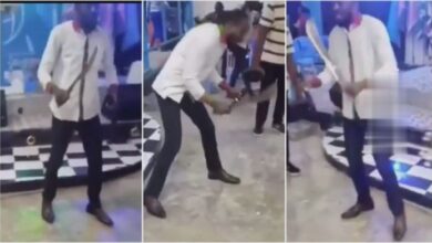 Pastor Seen Beating Satan With Anointed Cutlass During Fasting N Prayer - Video