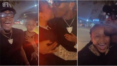 Shatta Wale Kisses Akuapen Poloo And Rain Cash On Her Son In Public - Video