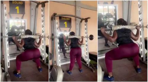 Baby Mama Of Funny Face Drops Hot Workout Video And Social Media Reacts