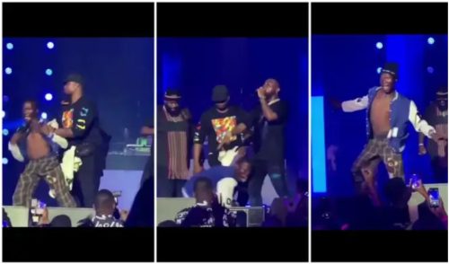 See What Davido’s Bodyguard Did To A Fan On Stage At Rick Ross’ Show