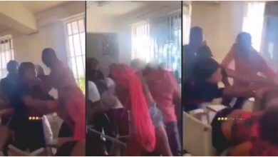 Female University Students Wrestle Hard In Teaching Hall - Viral Video Below