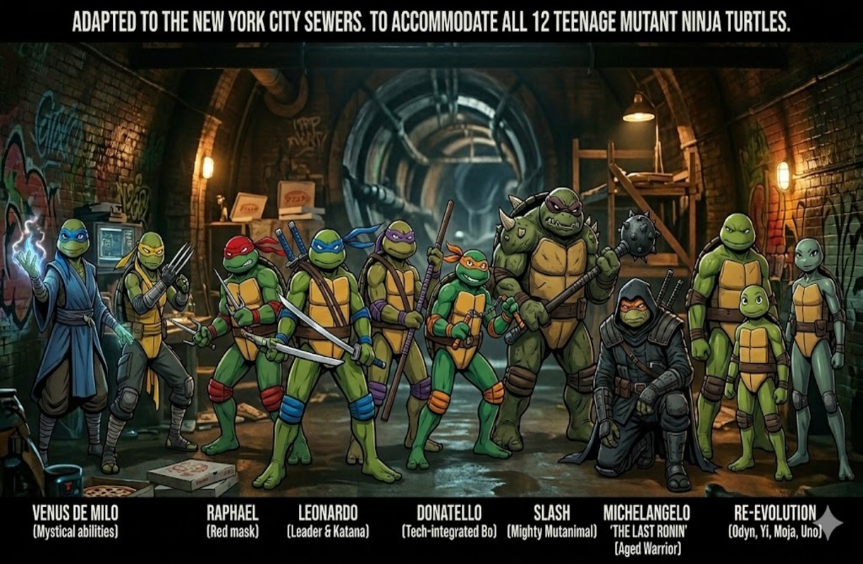 All 12 Teenage Mutant Ninja Turtles Explained: Beyond the Famous Four