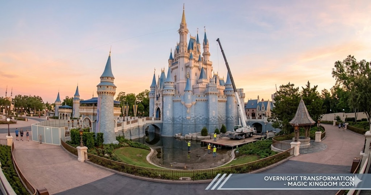 Cinderella Castle Transformation: Magic Kingdom Icon Sheds Its Construction Skin Overnight