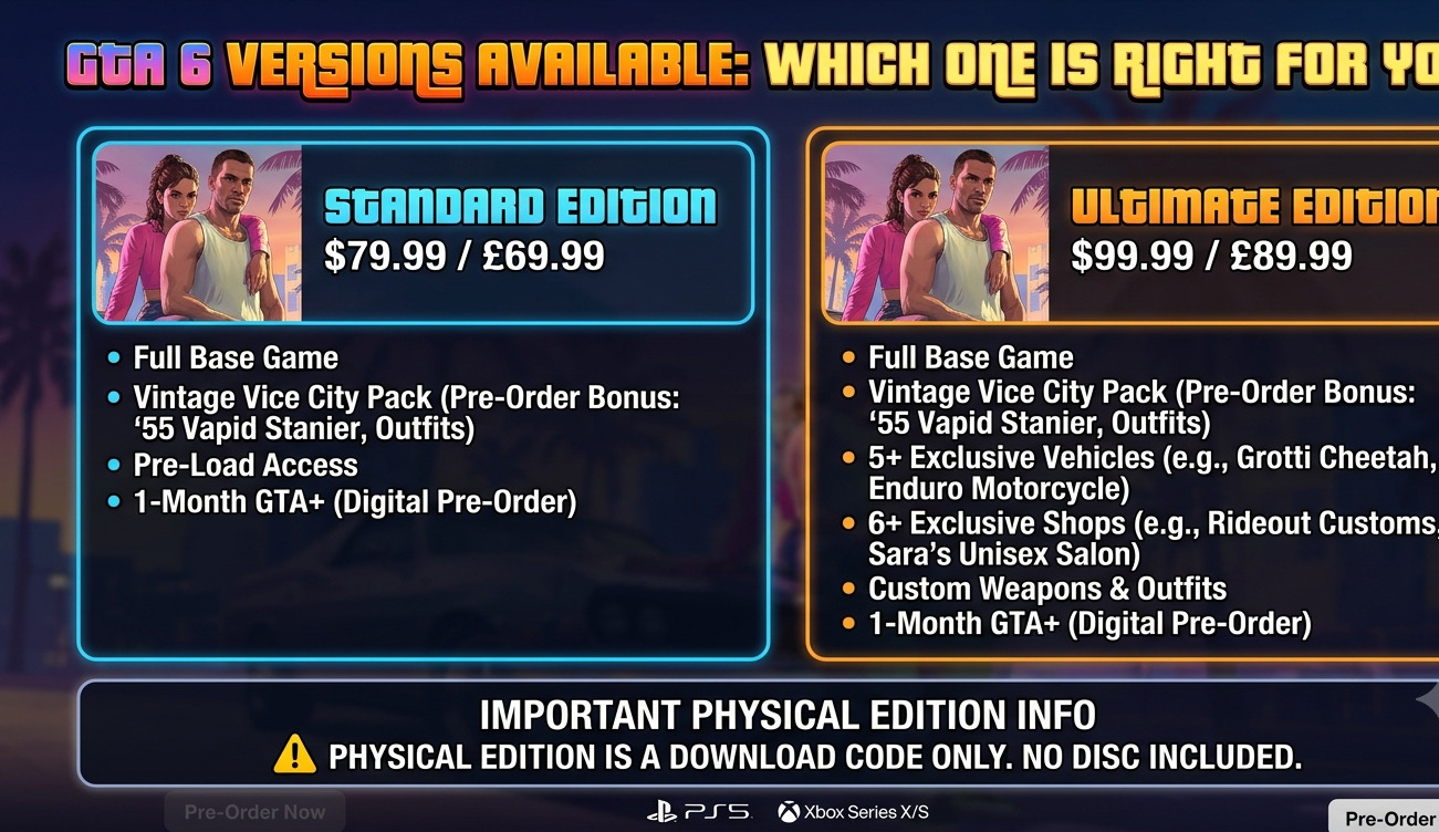 GTA 6 Versions Available: Which One Should You Actually Buy?