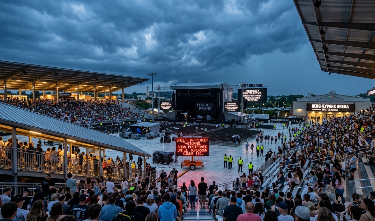 Hersheypark Emergency Shelter Notice: What to Know About the Rescheduled Forrest Frank Concert 1 Hersheypark Emergency Shelter Notice: What to Know About the Rescheduled Forrest Frank Concert