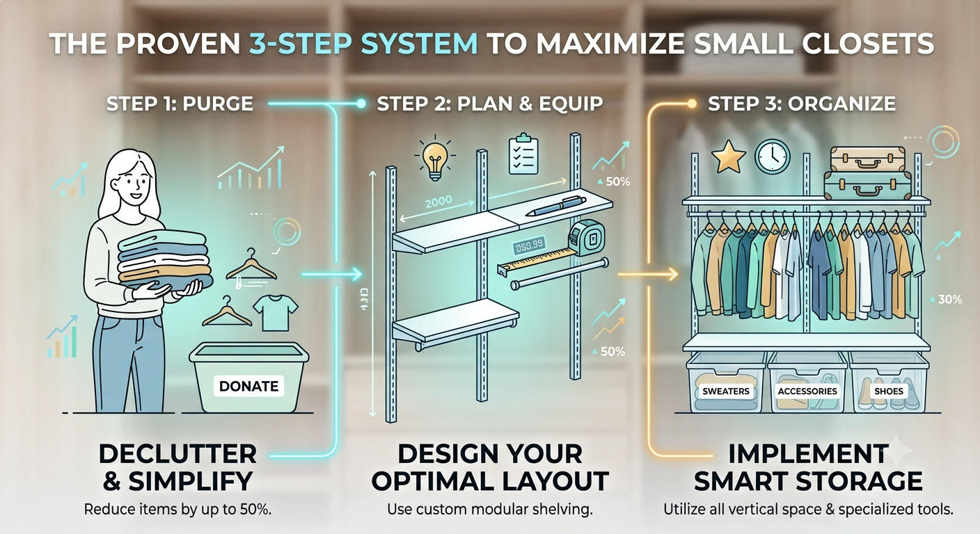 How to Organize a Small Closet: A Step-by-Step Guide to Maximizing Every Inch 1 How to Organize a Small Closet A Step-by-Step Guide to Maximizing Every Inch