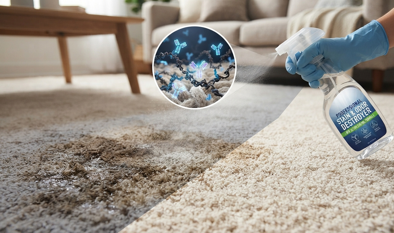The Ultimate Guide to Enzyme Cleaners: How to Erase Pet Stains and Odors for Good 1 The Ultimate Guide to Enzyme Cleaners: How to Erase Pet Stains and Odors for Good