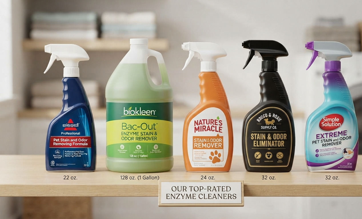 The Ultimate Guide to Enzyme Cleaners: How to Erase Pet Stains and Odors for Good 3 Enzyme Cleaners for Stains