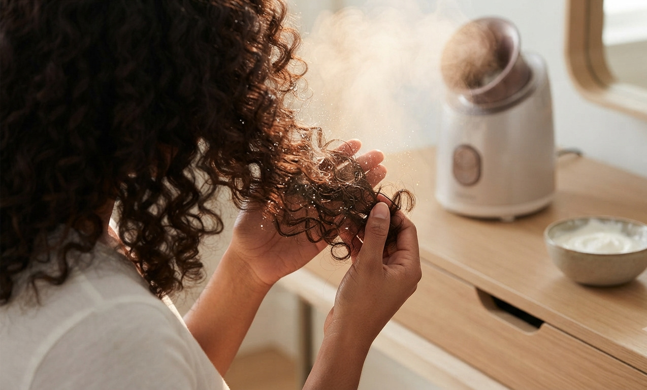 Hair Steaming: The Ultimate Secret to Reviving Dry, Brittle Curls (My Honest Review) 1 Hair Steaming: The Ultimate Secret to Reviving Dry, Brittle Curls (My Honest Review)