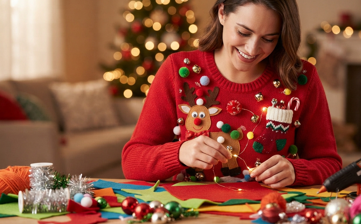 15 Creative DIY Ugly Christmas Sweater Ideas to Win Every Holiday Contest 1 15 Creative DIY Ugly Christmas Sweater Ideas to Win Every Holiday Contest