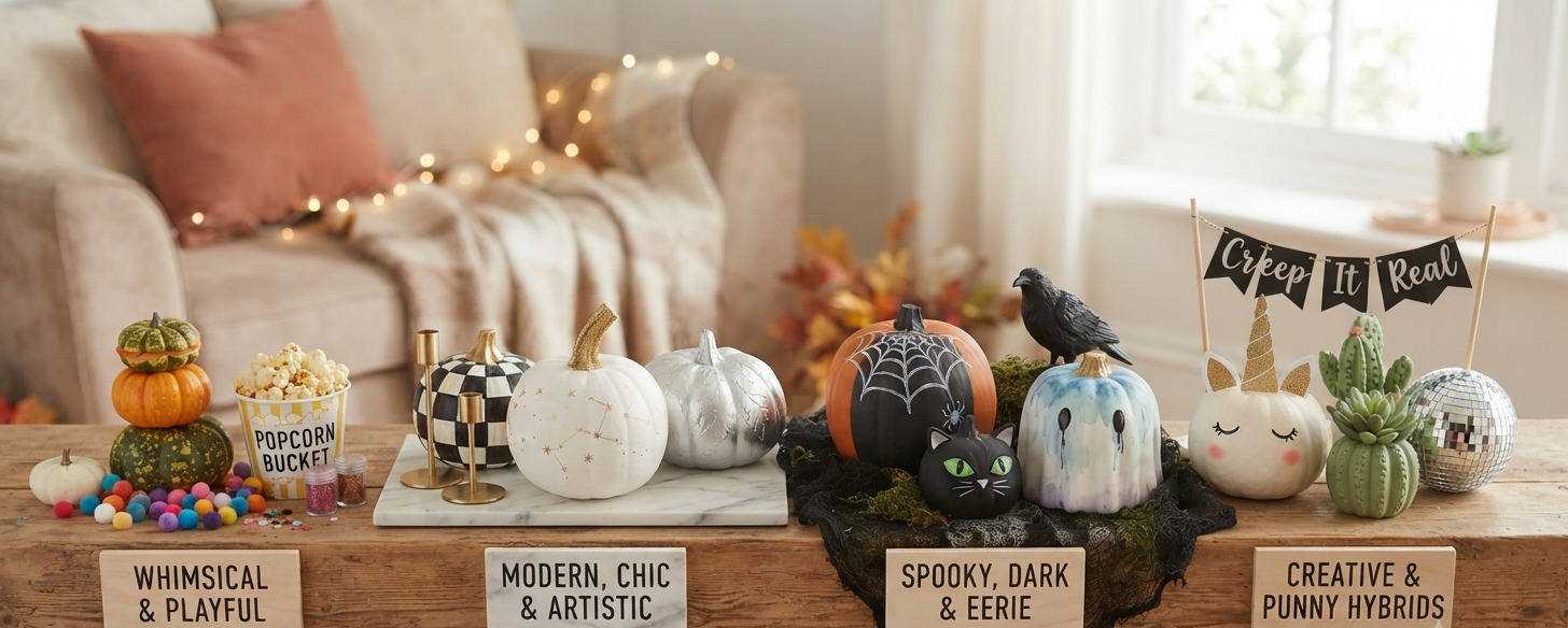Forget the Messy Carving: 40 Genius Pumpkin Painting Ideas for a Stylish Halloween