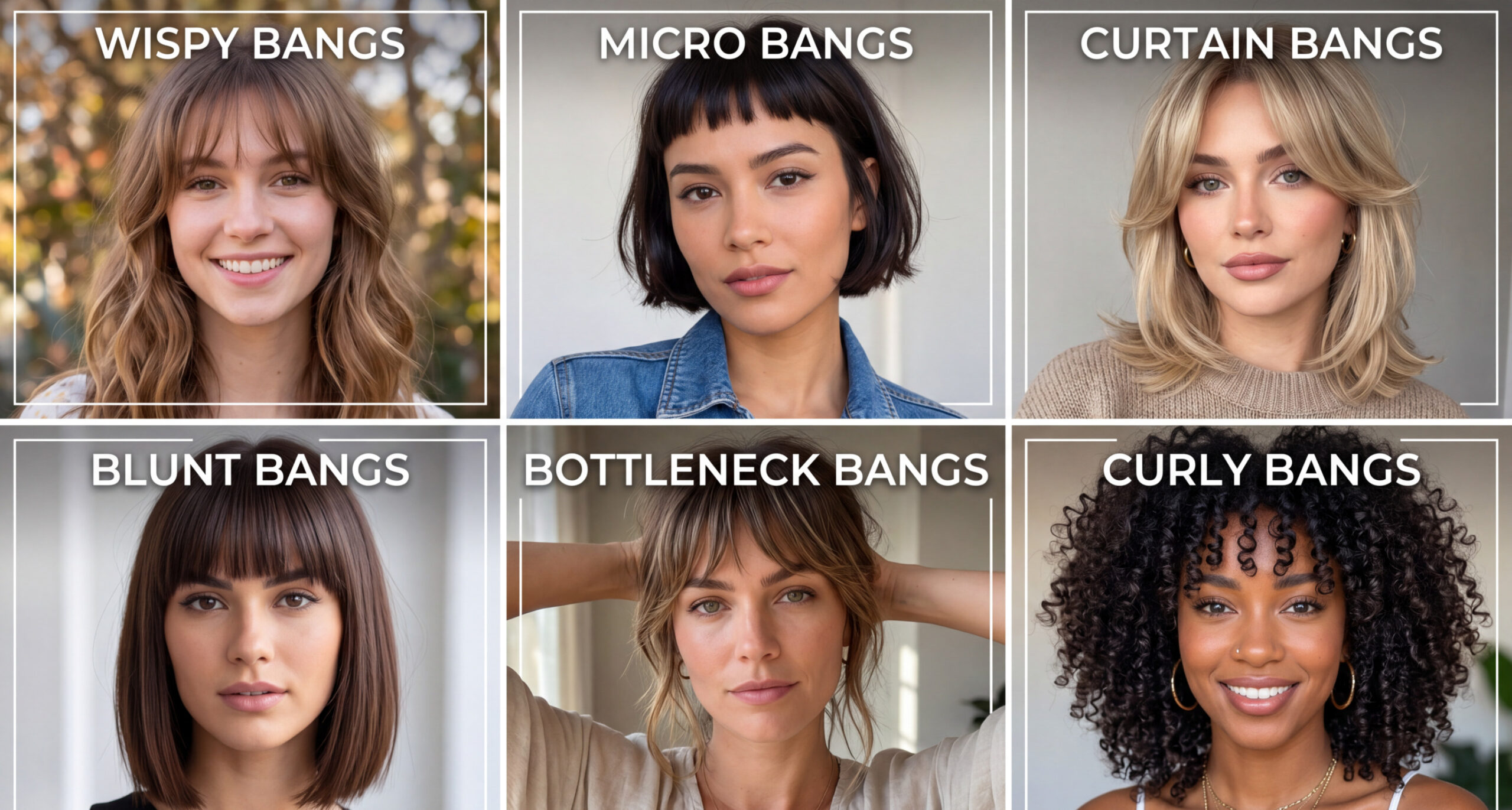 The Ultimate Guide to Types of Bangs: Find Your Perfect Fringe Match 2 The "Contouring" Secret: How to Choose the Right Bangs for Your Face Shape
