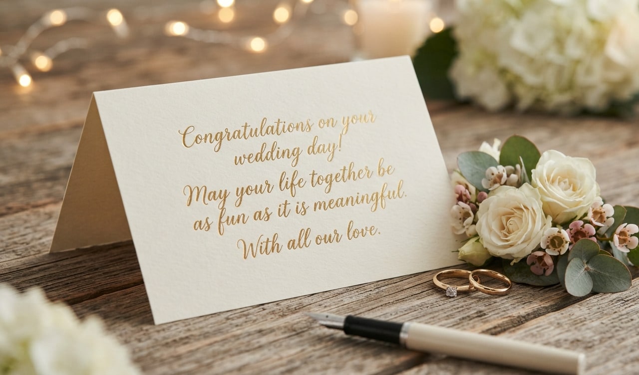 Beautiful Wedding Wishes: The Perfect Messages to Write in a Wedding Card 1 Beautiful Wedding Wishes: The Perfect Messages to Write in a Wedding Card