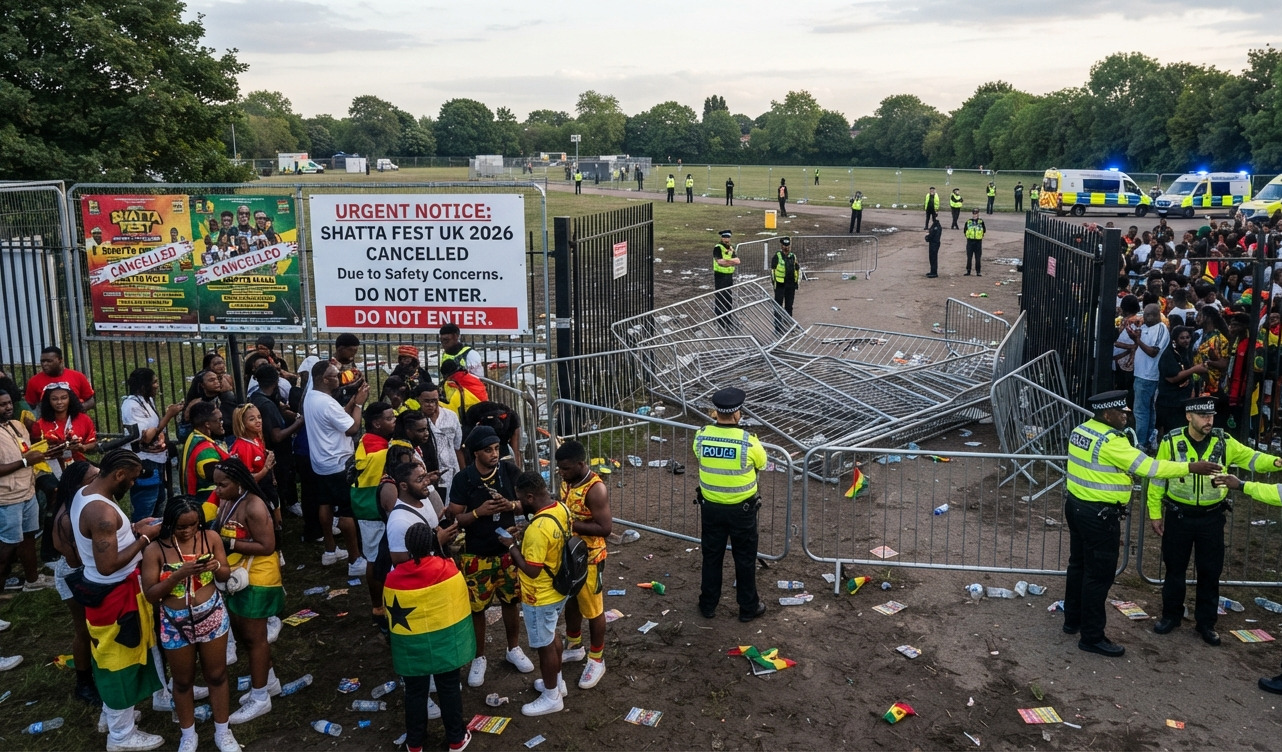 Breaking News: SHATTA FEST GHANA PARTY IN THE PARK 2026 UK Cancelled Due to Overcrowding and Safety Concerns 1 Breaking News: SHATTA FEST GHANA PARTY IN THE PARK 2026 UK Cancelled Due to Overcrowding and Safety Concerns